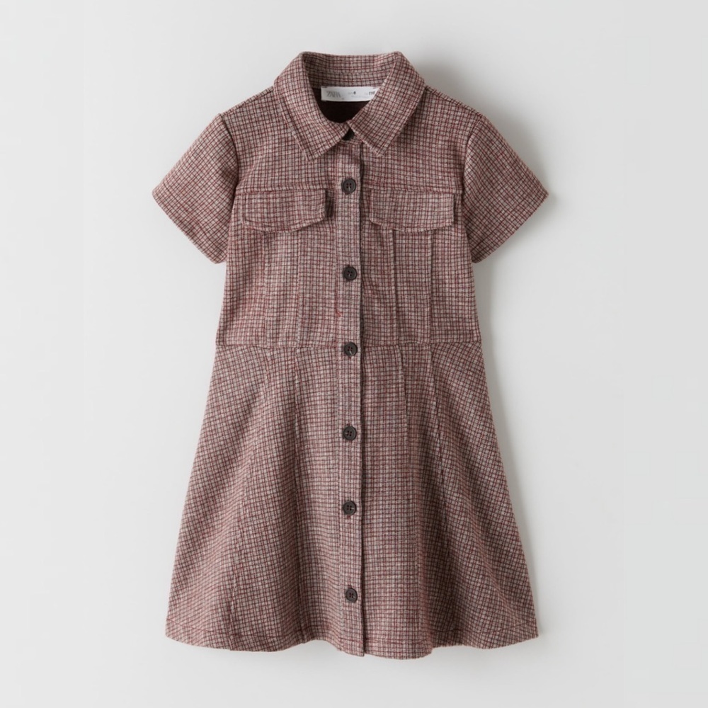 ZARA Kids Plaid Shirt Dress
